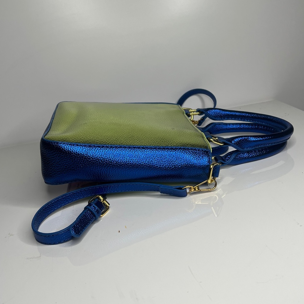 Metallic Multicolored Double Handle Crossbody Zip… - image 6